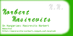 norbert masirevits business card